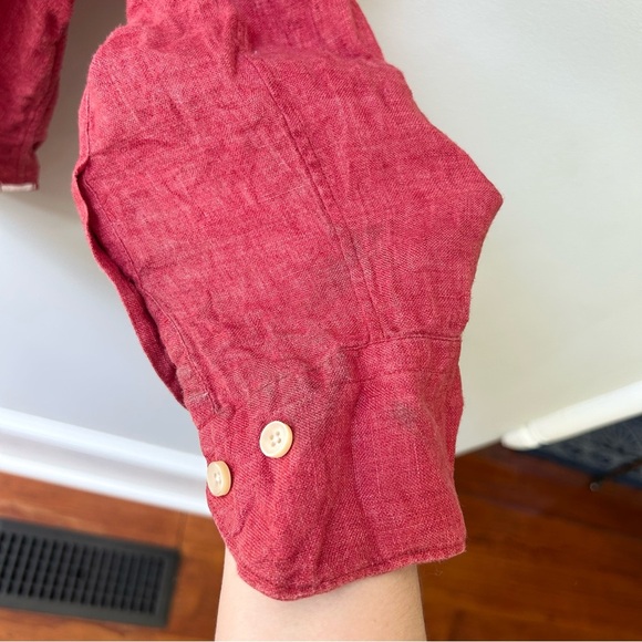 Saks Fifth Avenue men’s button down linen shirt - Picture 5 of 8